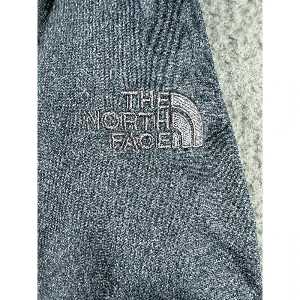 North Face 1/4 Zip Performance Gray Long Sleeve Mens Large Microsoft Teams logo